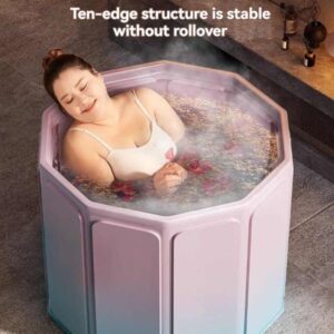 Thickened Home Bathtub with Foldable Seat – Ideal Adult/Child Portable Soak Bucket