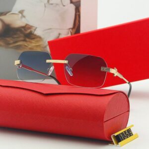 Women Designer Sunglasses Mens Sunglass Male Frameless Square Carti Premiere De Gold Striped Metal Frames Red Eyeglass Luxury Brand Glasses Lunettes Eyelgasses