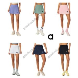 alocardio 5A Quality Casual Short skirt Golf skirt High-Waisted Women's Yoga Shorts with Pockets for Outdoor Fitness Black/White/Navy/Green/Pink/Purple