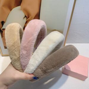 New autumn-winter high-quality waterfowl short-haired hair band – versatile and error-proof high-quality diamond hair clip headwear brand, designer style