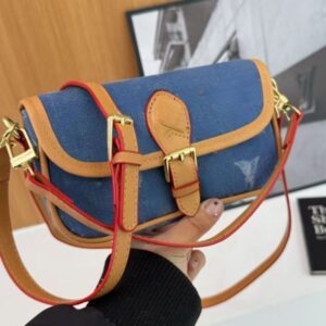 Fashion printed womens bag shoulder bag crossbody bag dumpling bag denim letter bag 202510A