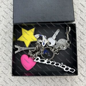 24SS New High Quality Metal Lock Chain Letter rodeo leather Keychain handbag Designer charm rodeo bag for fashion bag turner keychain chain woemen's charms