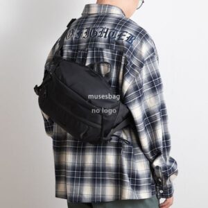 Street trend large capacity men's chest bag personality outdoor sports riding bag Fashion casual waist bag crossbody bag