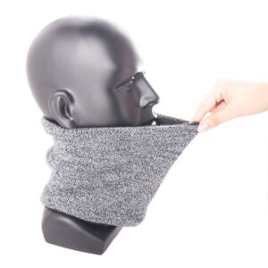 1-174 Warm Winter Scarf with Double Layering and Velvet Finish Solid Color Knit Accessory