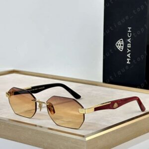 MAYBACH Luxurious Quality Designer Sunglasses Candy-Colored For Men And Women Classic Goggle Beach Retro Lens Fashion Eyeglasses With Box THE AMAN 91b