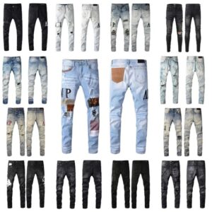 men jeans mens designer jean pants brand baggy womens retro casual hip hop streetwear designers joggers pant hole black skinny slim Jeans uomo rock man
