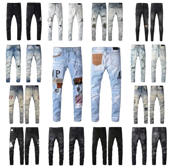 men jeans mens designer jean pants brand baggy womens retro casual hip hop streetwear designers joggers pant hole black skinny slim Jeans uomo rock man