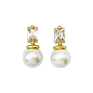 Pearl stud earrings – new mini earrings for women, featuring a retro style, exquisite and simple ear accessories.