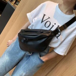 Versatile chest for women summer trend fashion crossbody dumpling texture soft leather casual small bag