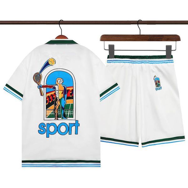 Men's Designer Print T-Shirt & Shorts Set for a Luxurious Summer Look