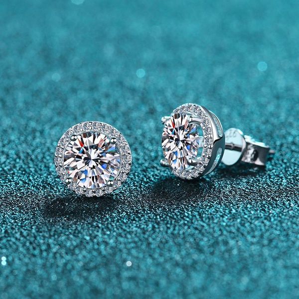 Moissanite Gemstones High-Quality 925 Silver Jewelry: Delicate Moissanite Stone Earrings