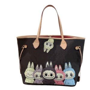 Designer Shopping bag labubu graffiti style simple and atmospheric