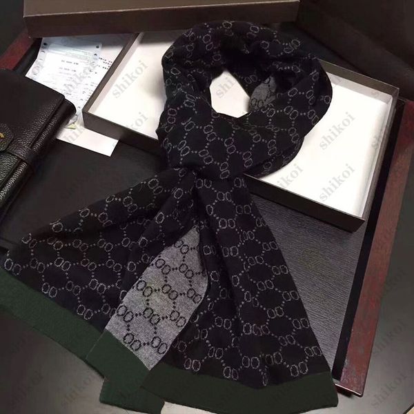 Mens Scarf Designer Wraps Wool Knitted Scarves Mens Winter Warm Shawl Fashion Unisex Double Letter Womens Scarf Top Quality 180 * 30