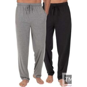 Men's Extended Sizes Jersey Knit Sleep Pama Lounge Pant (1 & 2 Packs)