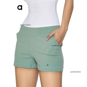 alocardio Rich Girl Brand 5A Quality Fitness Clothes Outdoors Women's Yoga Shorts – High Waist Athletic Pants with Pockets