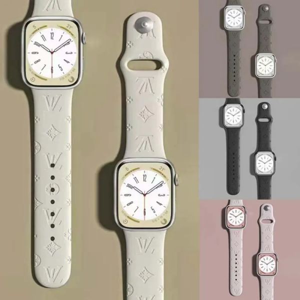 Designer Silicone Apple Watch Band 38 40 41 42 44 45 49 mm L wer Wat Strap Wristband For Iwatch 10 9 8 7 6 5 SE Fashion Watchbands