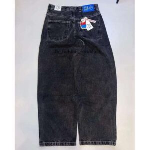 Polar Big Boy Jeans Mens Designer Pants Hip Hop Jorts Y2K Trousers Skate Streetwear Retro Denim Cartoon Graphic Embroidery Baggy Loose Fit Clothes Harajuku a39