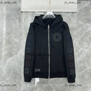 chromo hoodie ch designer Sanskrit Printed Mens Hoodie Casual Zip Up Jackets Classic Loose Sweatshirts Outdoor Pullover Hoody Womens Sportwear Coats bd7