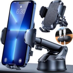 2025 Ultimate Car Phone Mount 80LBS Strong Suction Military-Grade Cell Phone Holder for iPhone 16 Pro Max 15 14 Black127