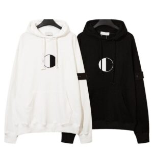 Hooded Sweater Mens Womens Designer Hoodie Autumn Fashion Knitted Drawstring Hooded Solid Color Woolen Sweater Black White Sweatshirt