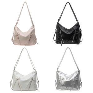 Designer Bags Shoulder Bags Cute Bow Armpit Bags PU Leather Tote Bags Stylish Crossbody Bags with Zippers Women's Tote Bags