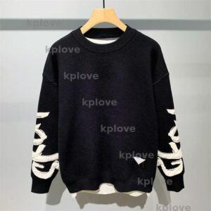 Designer Pullover Men Knitted Sweater Letter For Spring And Autumn Hoodies New Round Neck Loose Top Warm Sweater