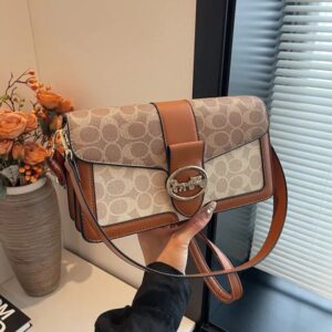 Designer bag free shipping 2025 new fashionable high-end texture printed shoulder crossbody bag armpit bag for women
