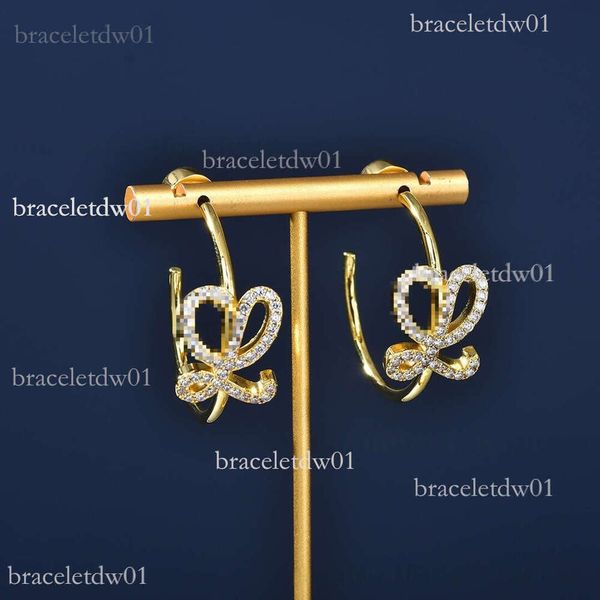Loewebracelet Luxury Jewelry Studded Ear Jewelry High-end Simple Diamond Jewlery Designer For Women Luojia Earrings New Trendy Small Metal Texture Light Luxury