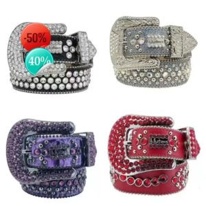 Bb Simon belt designer Y2K belt luxury vintage pin buckle belt 20 colors crystal diamond hip hop rhinestone waist fashion solid color shiny PU belt jeans beltlml