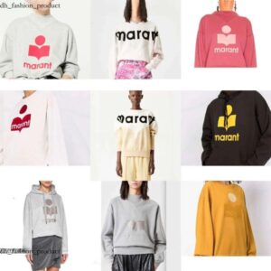marants hoodie Womens Designer Sweatshirt Sweather New Fashion Hoodie Flocking Printing Triangle Neck Top Loose Sports Long Sleeve Fleece Sweater 5df