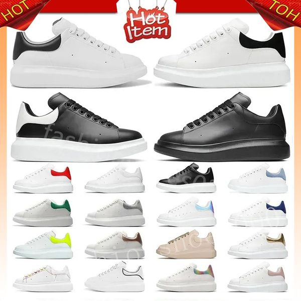 Designer platform casual alexanderr mcquen men women oversized black white blue green red suede leather Rose Beige Rainbow Dream Chaussures sneakers running shoes
