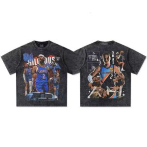 Xie Yi Shai Star Crossover Washed Vintage Cotton Style Heavy Small Collar 300g Oversized Unisex T-Shirt