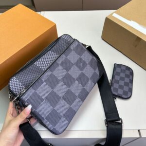 Men's Crossbody Bag Briefcase Messenger Bag Three In One PU Leather Hidden Blue Letter Printed Shoulder Bag Designer bag