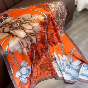 Silk Striped Scarf – Elegant Multi-purpose Accessory | 90cm Length