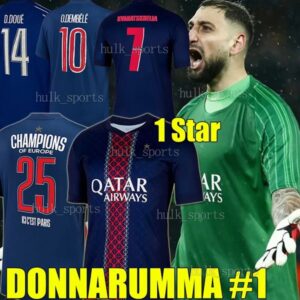 4XL Paris 4th O.DEMBELE Soccer Jerseys 24/25 goalkeeper D.DOUE BARCOLA KVARATSKHELIA JOAO NEVES VITINHA MARQUINHO HAKIMI DONNARUMMA men kids kit