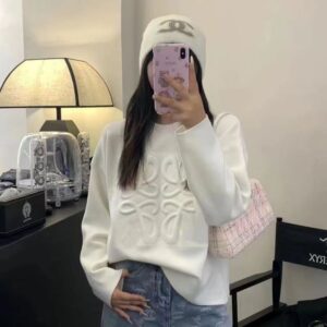 Designer Women's Autumn/Winter high quality fashion emed letter knitted jumper women's loose sweater top