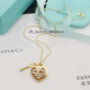 return necklaces 925 womens heart necklace designer jewellery chains pendant steel charm anniversary gift for women gold plat e53