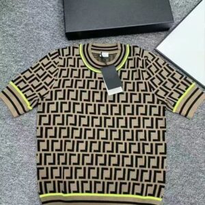 Designer High Quality Hot Knit Crew Neck Short Sleeve Stylish Full Letter Print Vintage Top Tees 57