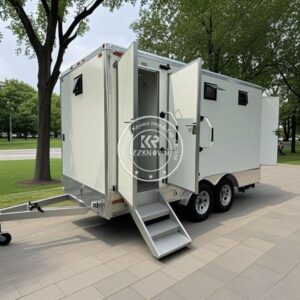 Hot Sale 4 Stall Restroom Trailer Luxury Restroom Trailer Toilet Portable Bathroom Shower Mobile Vip Toilet Trailer