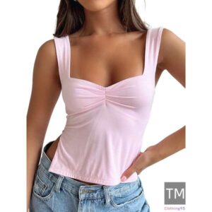 Womens Going Out Crop Backless Tank Tops Summer Y2k Teen Girls Basics Cute Clothes