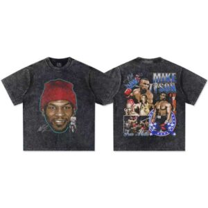 Tyson 300g Thick Cotton 2025 Summer Fashion Cross-border American Short Sleeve Unisex Small Collar Round Neck T-shirt