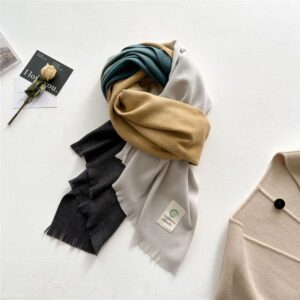 Cashmere hand feel autumn winter gradient scarf –832028
