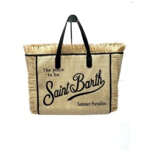 SAINT BARTH New Womens Large Capacity Leisure Travel Straw Mat Handmade Tassel Handbag Tote BagXJ250512