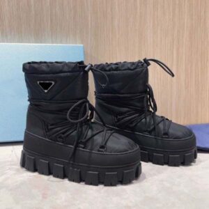 Designers Boots Snow Boots Martin Boots Long Boots Men Women Nylon Boot Military Inspired Combat boots Nylon Bouch Attached ToThe Ankle With Bags
