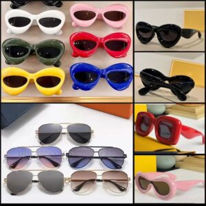 High-Quality Fashion Funny Hip Hop Sunglasses Metal Full Frame Sun Glasses with Gift Box