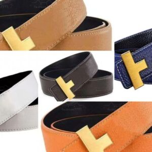 Men's designer fashion belt with classic lettering; 38mm high-end luxury belt with optional gift box packaging