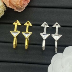 Luxury Designer Earrings for Women Triangle 18K Gold Silver Plated Birthday Love Gift Fashion Jewelry