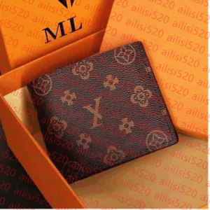 Top classic luxury designers short wallets mens for Women real leather pvc Business credit card holder men wallet womens with box 07