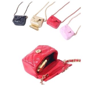 Classic kids metail chain handbag children dia lattice single shoulder bag designer girls mini purse wallet A4005