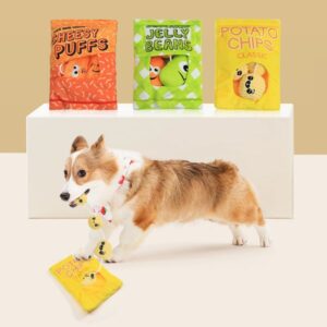Dog Squeaky Plush Toys Pet Cartoon Teething Toy Squeaky Plushies Medium To Large Dogs Reduce Boredom Interactive Toys